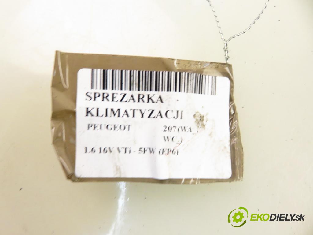 PEUGEOT 207 (WA_, WC_) HB 2007 88,00 1.6 16V VTi - 5FW (EP6) 1598,00 KOMPRESOR: klimatizácie 9651910980 (Kompresor klimatizácie)