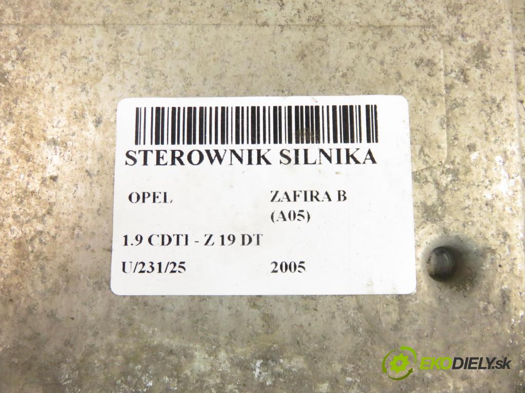 OPEL ZAFIRA B (A05) MINIVAN 2005 88,00 1.9 CDTI 8V 120 - Z 19 DT 1910,00 Riadiaca jednotka Motor 0281014024