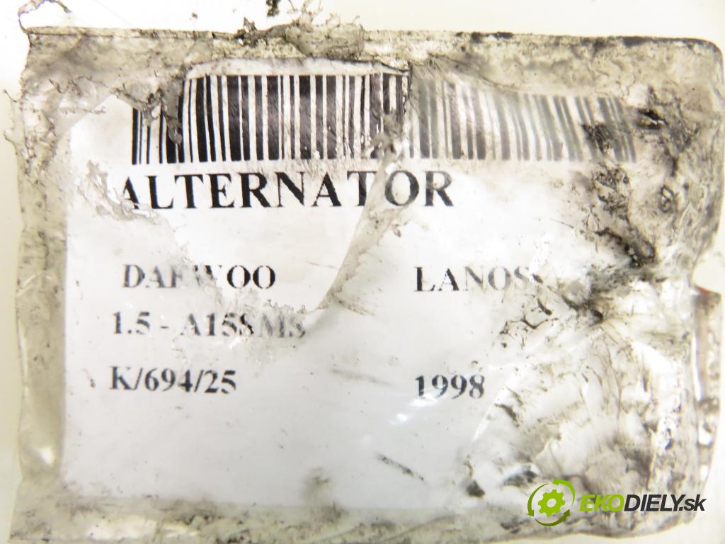 DAEWOO LANOS sedan (KLAT) SEDAN 1998 63,00 1.5 - A15SMS 1498,00 Alternátor  (Alternátor)