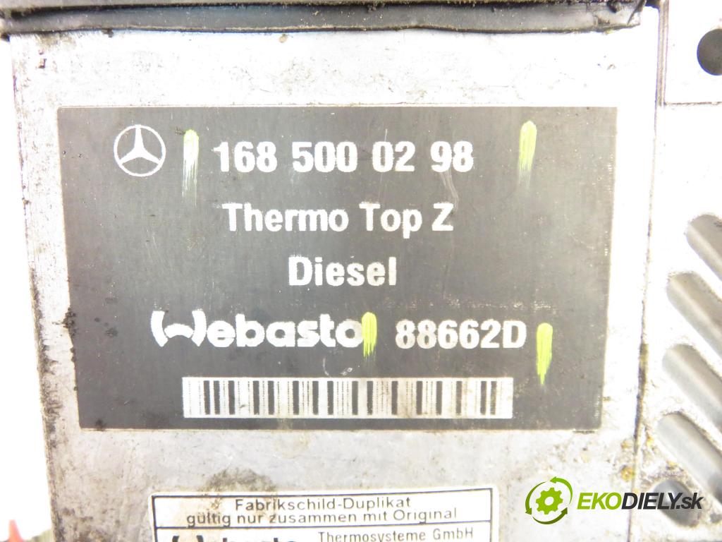 MERCEDES-BENZ KLASA A (W168) HB 2003 70,00 A 170 CDI 95 - OM 668.942 1689,00 Webasto 1685000298 ; 88662D (Webasto ohřívače)