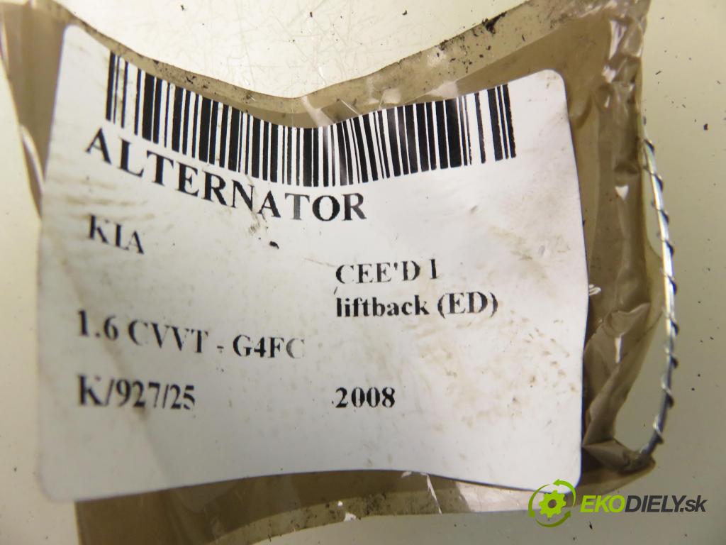 KIA CEE'D liftback (ED) HB 2008 92,00 1.6 CVVT - G4FC 1591,00 Alternátor 373002B101 (Alternátor)
