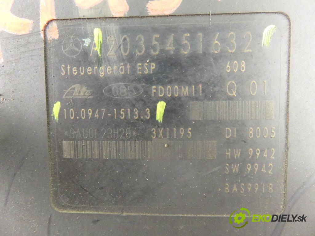MERCEDES-BENZ KLASA C (W203) SEDAN 2001 85,00 C 200 CDI 116 - OM 611.962 2148,00 Pumpa ABS 2035451632 ; 10094715133 ; 0044310512 (Pumpa ABS)