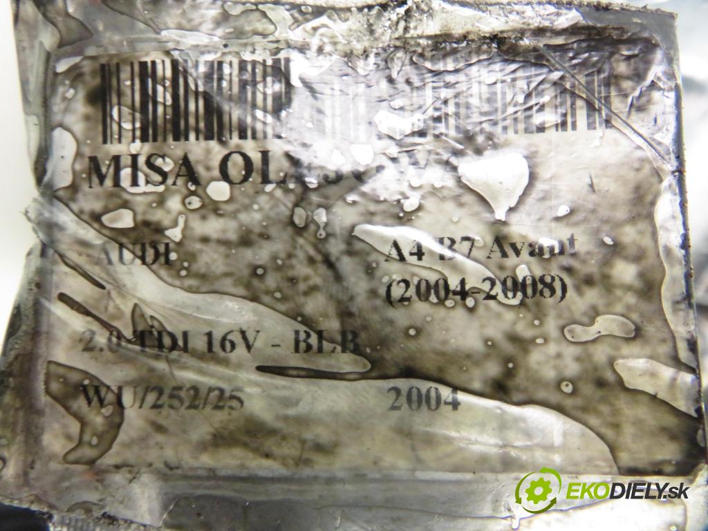 AUDI A4 Avant (8ED, B7) KOMBI 2004 103,00 2.0 TDI 16V - BLB 1968,00 Vaňa olejová 03G103603J (Olejová vaňa)