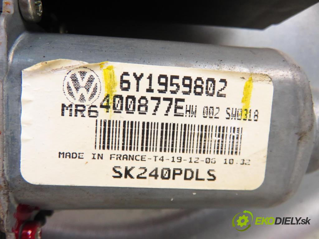 SKODA FABIA I Combi (6Y5) KOMBI 2007 59,00 1.4 16V - BUD 1390,00 mechanismus oken PPE 6Y1837752GL ; 6Y1955802