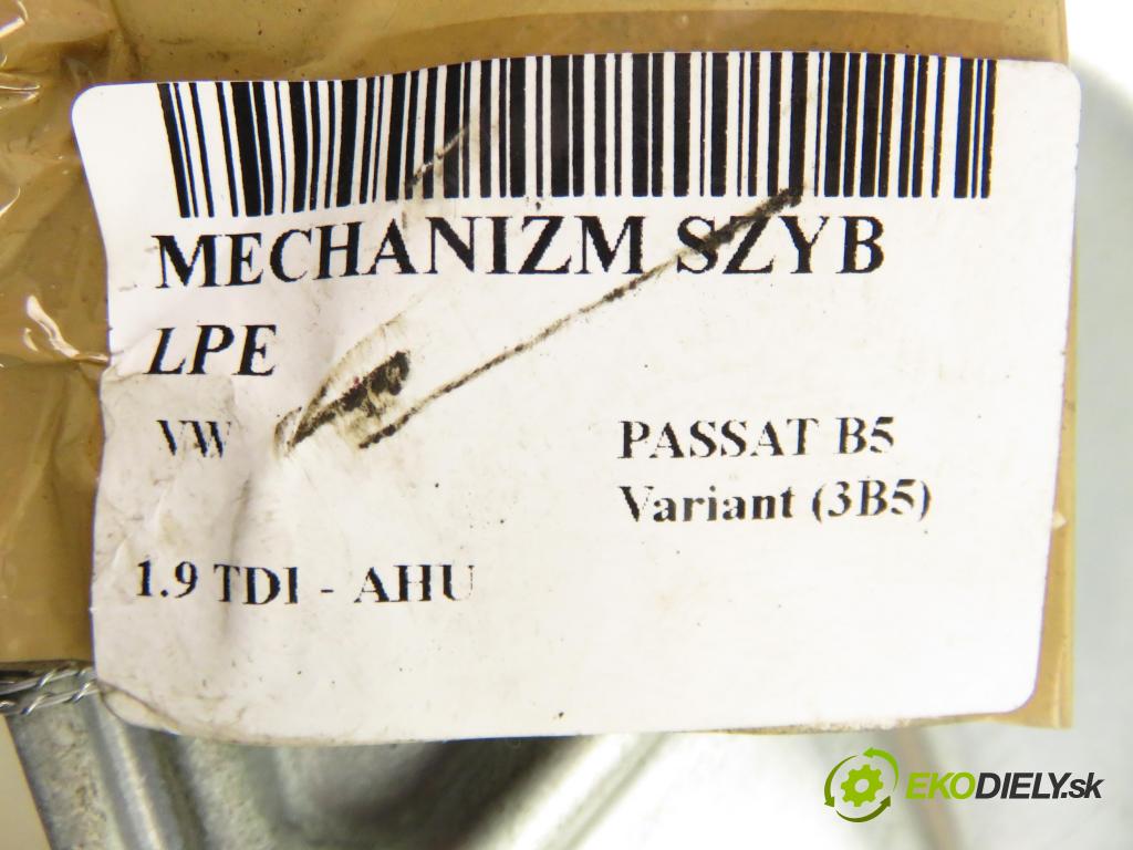 VW PASSAT B5 Variant (3B5) KOMBI 1998 66,00 1.9 TDI 90 - AHU 1896,00 mechanismus oken 3B4837755A ; 3B4837751AB
