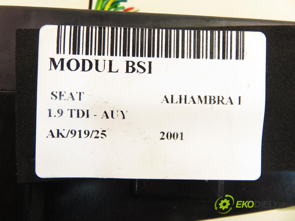 SEAT ALHAMBRA (7V8, 7V9) MINIVAN 2001 85,00 1.9 TDI PD 115 - AUY 1896,00 MODUL BSI 7M3962258L ; S110730200F ; YM2114B205BC