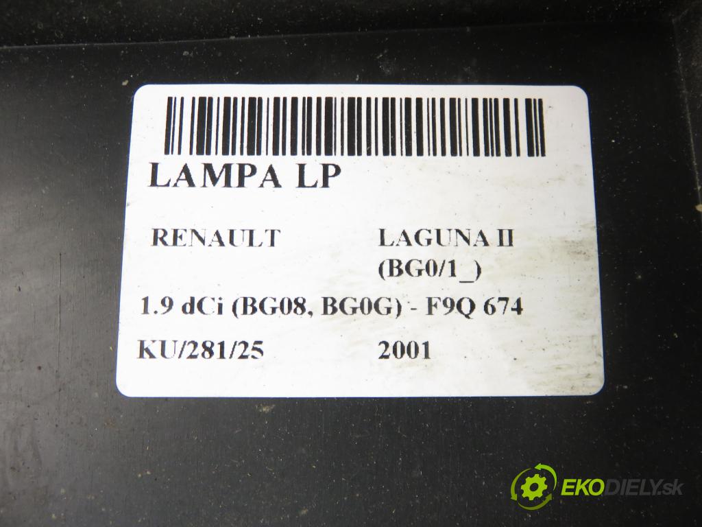 RENAULT LAGUNA II (BG0/1_) LIFTBACK 2001 88,00 1.9 dCi (BG08, BG0G) - F9Q 674 1870,00 Svetlo LP
