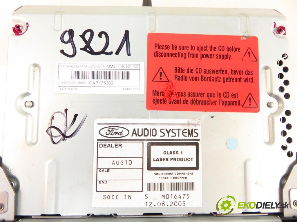 FORD FOCUS II (DA_, HCP) HB 2005 107,00 2.0 Flex 145 - SYDA 1999,00 RADIO CD 4M5T18C815BH