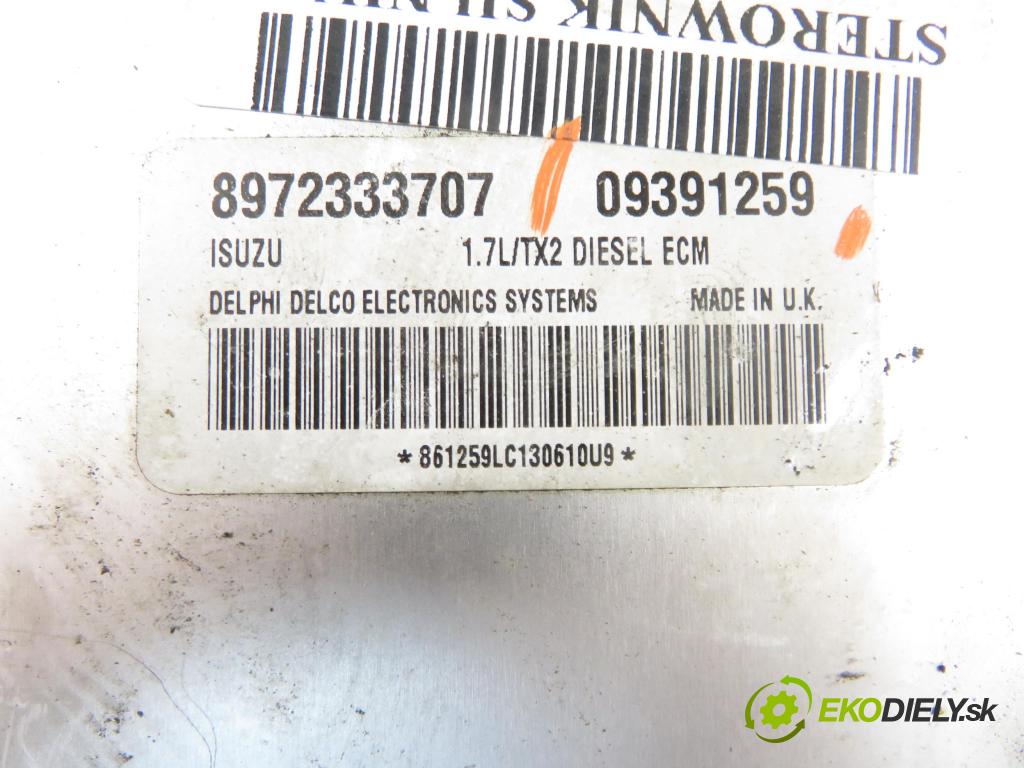 OPEL CORSA C (X01) HB 2002 48,00 1.7 DI - Y 17 DTL 1686,00 Riadiaca jednotka Motor 09391259