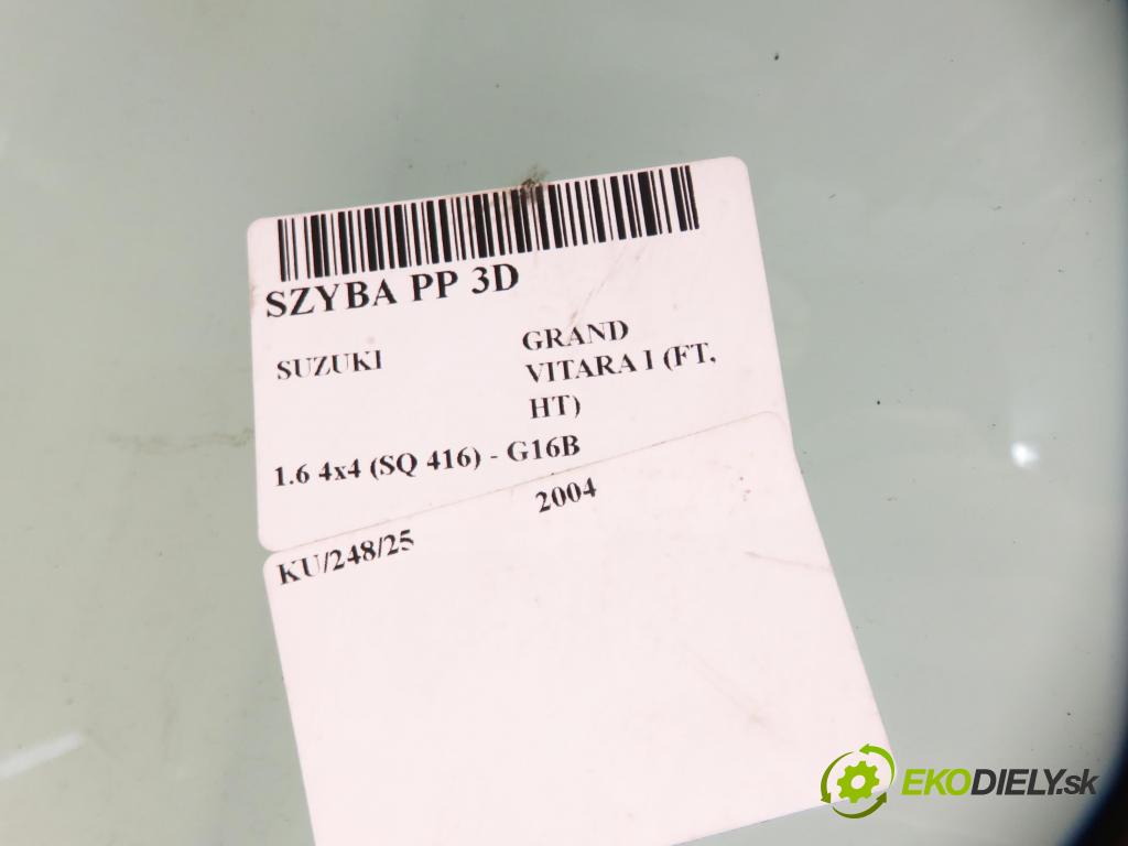SUZUKI GRAND VITARA I (FT, HT) TERENOWY 2004 0,00 1.6 4x4 (SQ 416) - G16B 1590,00 okno PP 3D