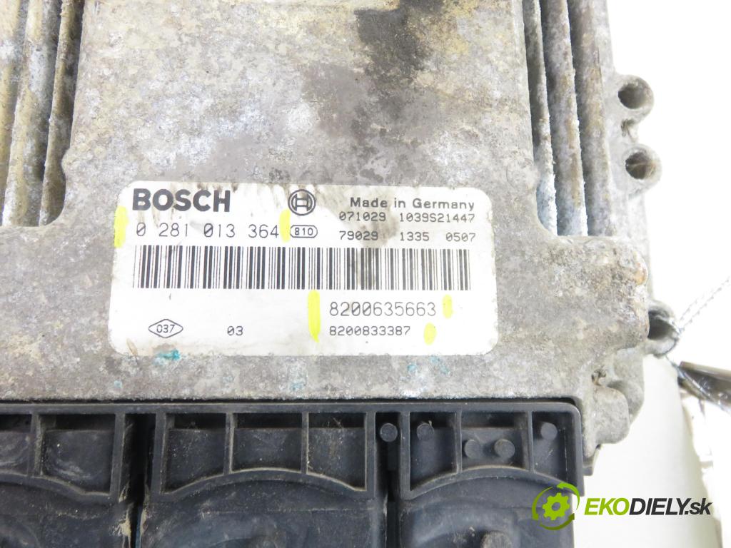 RENAULT MASTER II Skrzynia (FD) FURGON 2008 88,00 2.5 dCi 120 - G9U 650 2464,00 Riadiaca jednotka Motor 8200635663 ; 8200833387 ; 0281013364