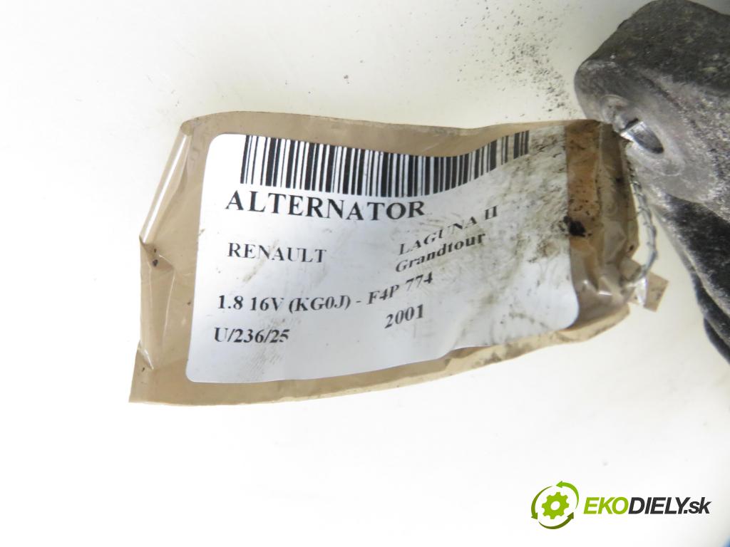 RENAULT LAGUNA II Grandtour (KG0/1_) KOMBI 2001 0,00 1.8 16V (KG0J) - F4P 774 1783,00 Alternátor 8200112065 ; SG12B055 (Alternátor)