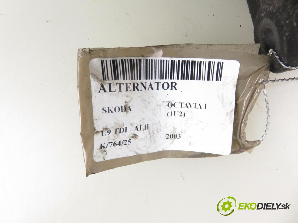 SKODA OCTAVIA I (1U2) LIFTBACK 2003 66,00 1.9 TDI - ALH 1896,00 Alternátor 038903023L ; 0124325001 (Alternátor)
