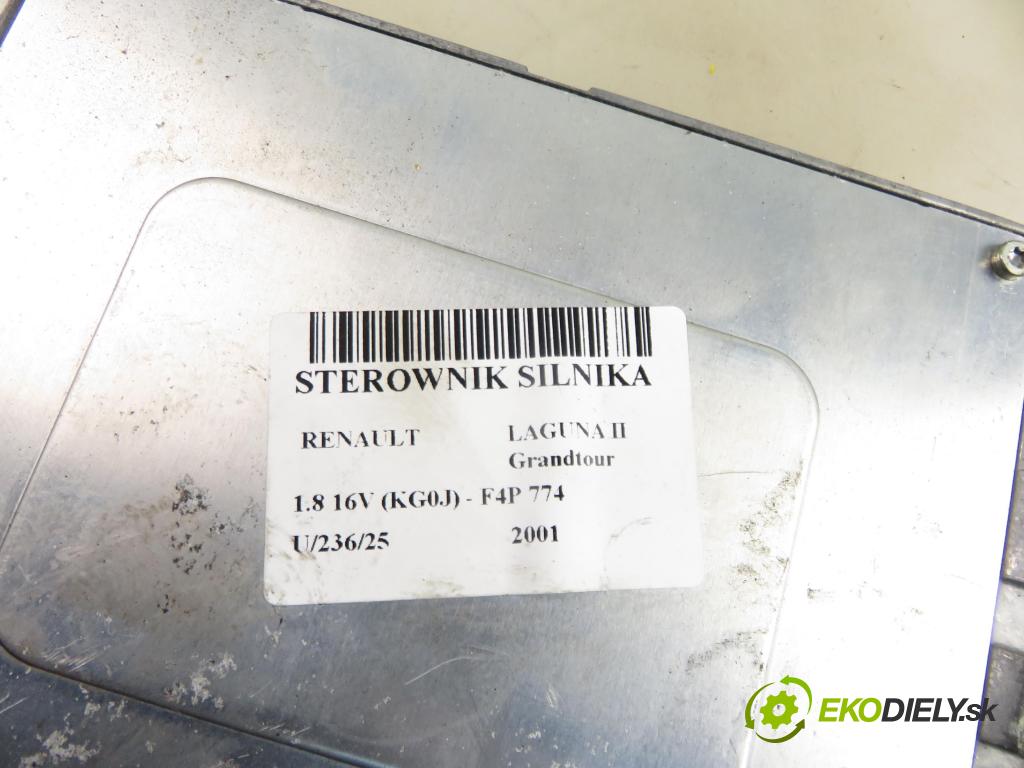 RENAULT LAGUNA II Grandtour (KG0/1_) KOMBI 2001 0,00 1.8 16V (KG0J) - F4P 774 1783,00 Riadiaca jednotka Motor 8200153837 ; 8200153997