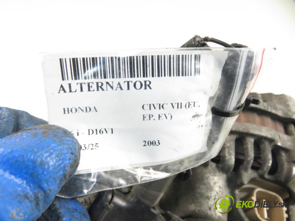 HONDA CIVIC VII Hatchback (EU, EP, EV) HB 2003 81,00 1.6 i - D16V1 1590,00 Alternátor A5TA7091ZE (Alternátor)