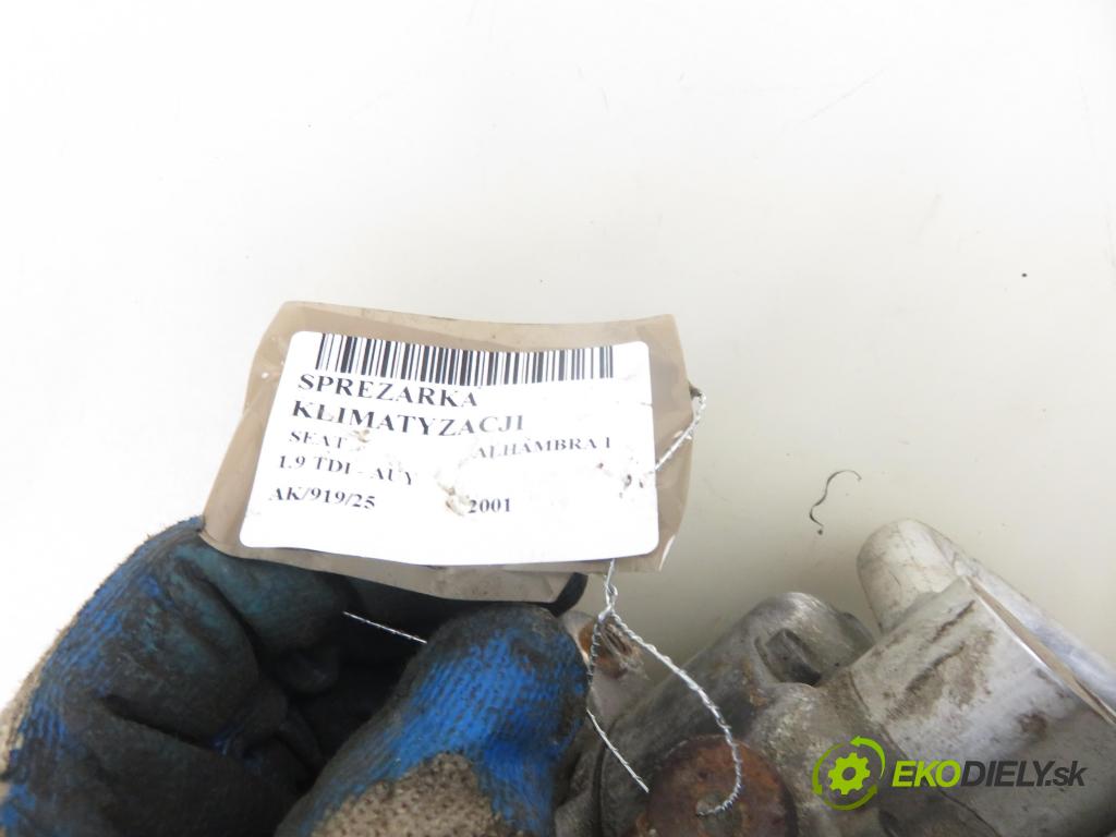 SEAT ALHAMBRA (7V8, 7V9) MINIVAN 2001 85,00 1.9 TDI PD 115 - AUY 1896,00 KOMPRESOR: klimatizace 7M3820803 ; YM2H19D629BA (Kompresory)