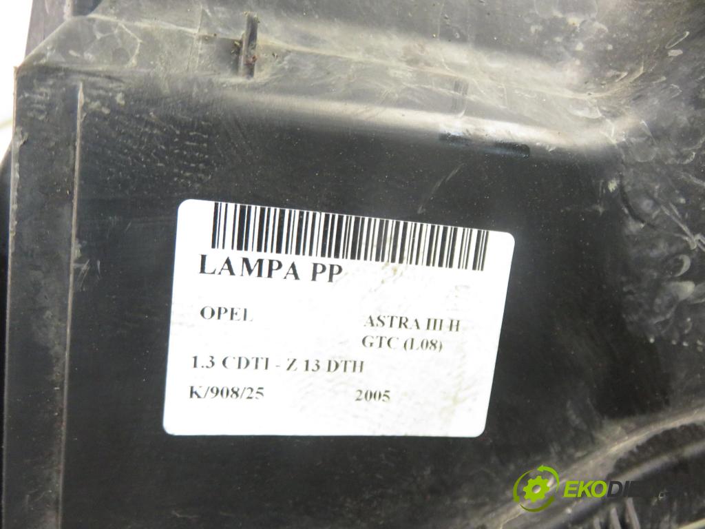 OPEL ASTRA H GTC (L08) HB 2005 66,00 1.3 CDTI 90 - Z 13 DTH 1248,00 Svetlo PP 1EG27037022