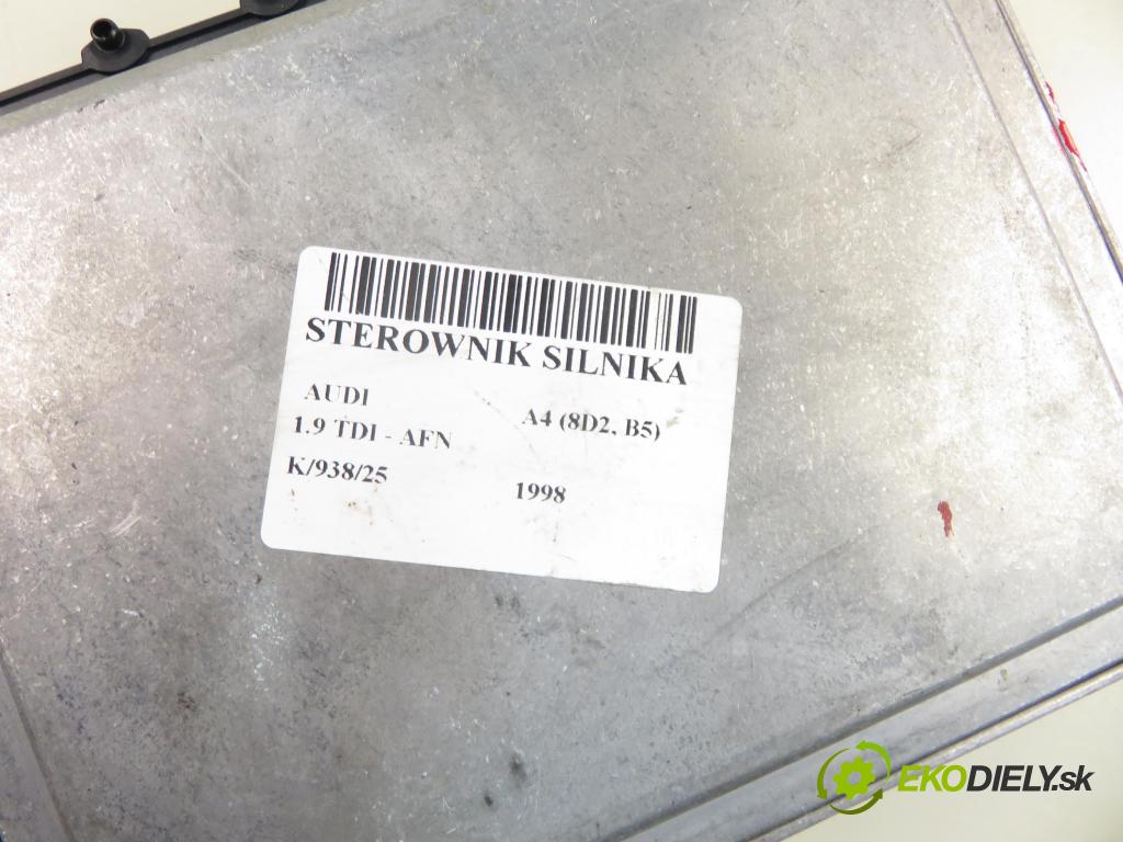 AUDI A4 (8D2, B5) SEDAN 1998 81,00 1.9 TDI 110 - AFN 1896,00 Riadiaca jednotka Motor 038906018S ; 0281001721