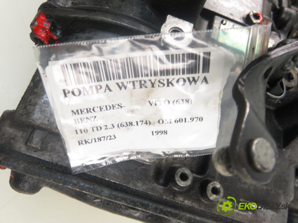 MERCEDES-BENZ VITO Autobus (638) BUS 1998 72,00 110 TD 2.3 (638.174) - OM 601.970 2299,00 pumpa vstřikovací 0400074883 ; 6010706001 (Vstřikovací čerpadla)