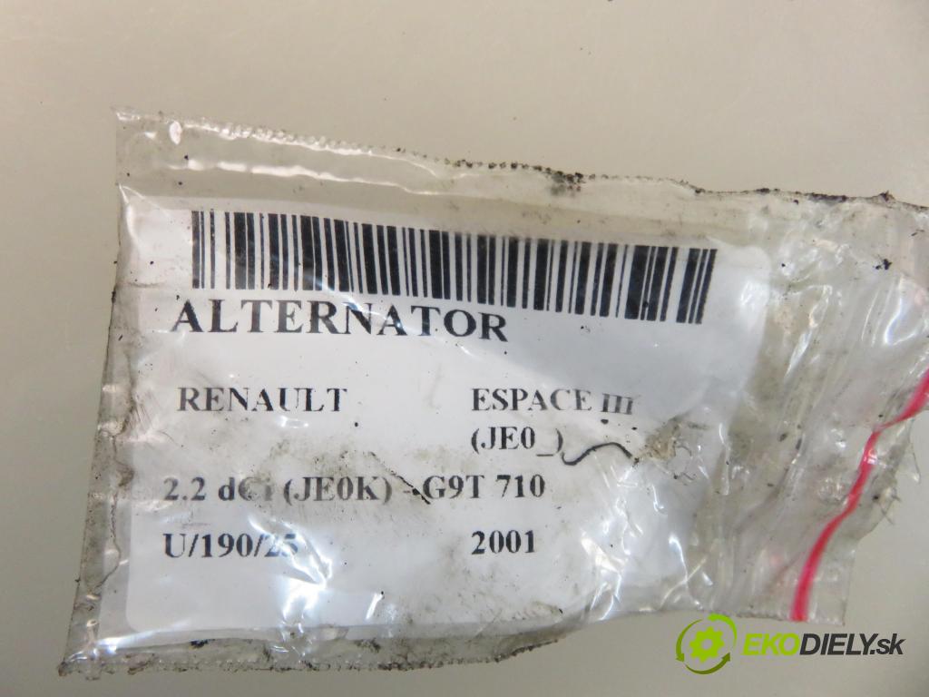 RENAULT ESPACE III (JE0_) MINIVAN 2001 0,00 2.2 dCi (JE0K) - G9T 710 2188,00 Alternátor 7700427476 (Alternátory)