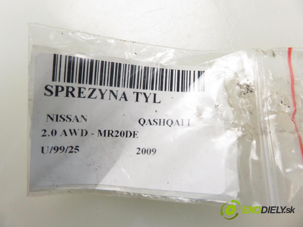 NISSAN QASHQAI / QASHQAI +2 I (J10, JJ10) CROSSOVER 2009 104,00 2.0 AWD 141 - MR20DE 1997,00 Pružina zadné