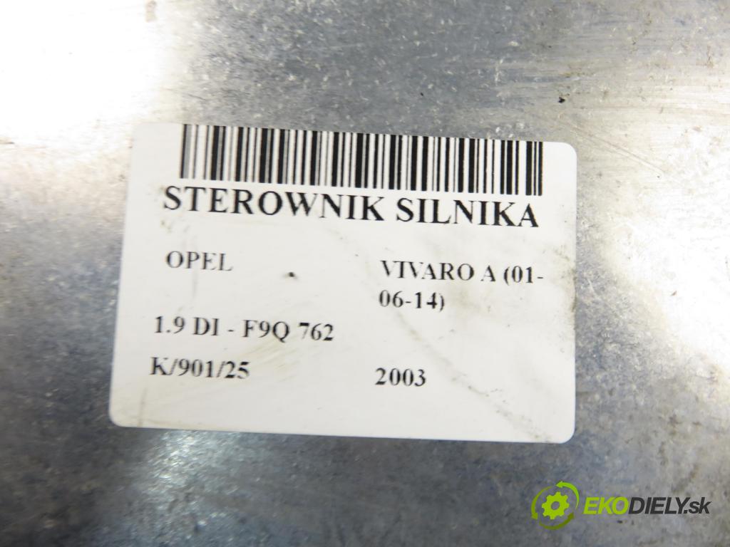OPEL VIVARO A Autobus (X83) BUS 2003 60,00 1.9 DCI 80 - F9Q 762 1870,00 Riadiaca jednotka Motor 0281010633