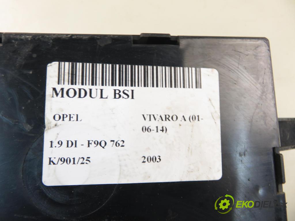 OPEL VIVARO A Autobus (X83) BUS 2003 60,00 1.9 DCI 80 - F9Q 762 1870,00 MODUL BSI 8200156015