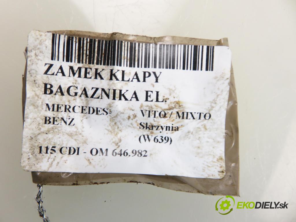 MERCEDES-BENZ VITO / MIXTO Skrzynia (W639) FURGON 2004 110,00 115 CDI 150 - OM 646.982 2148,00 zámok dveří kufr EL.