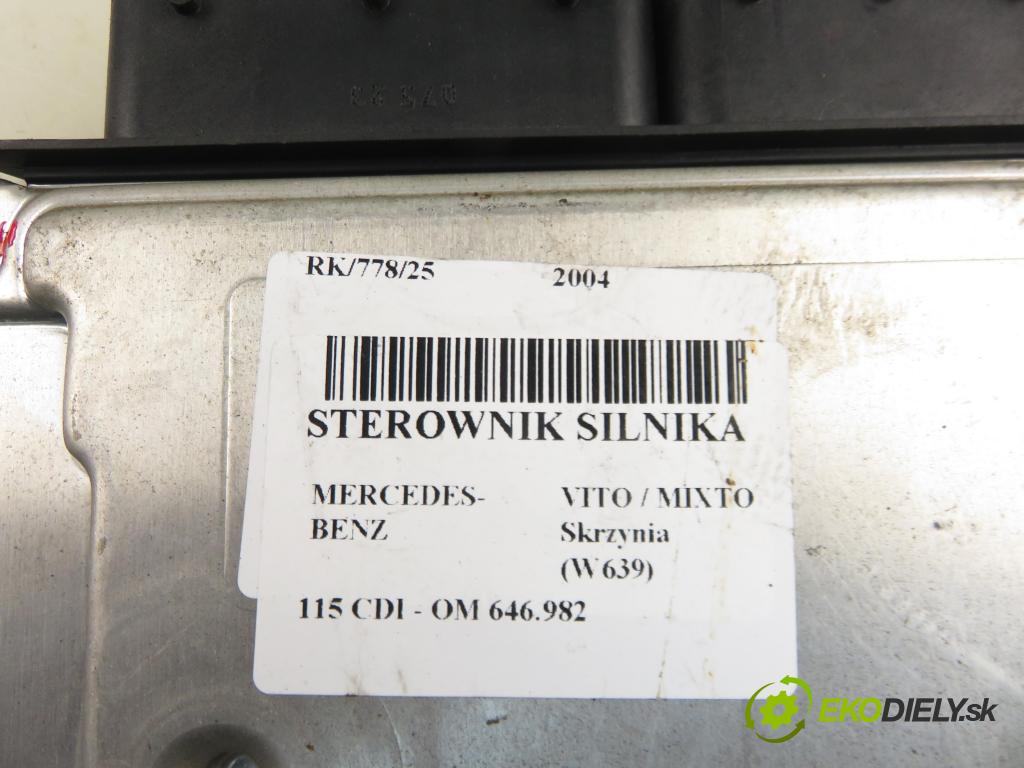 MERCEDES-BENZ VITO / MIXTO Skrzynia (W639) FURGON 2004 110,00 115 CDI 150 - OM 646.982 2148,00 Riadiaca jednotka Motor A6461532491 ; 0281012105