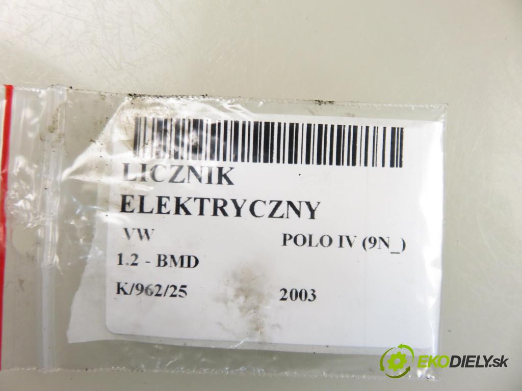 VW POLO (9N_) HB 2003 40,00 1.2 - BMD 1198,00 prístrojovka elektrický 110080124023A