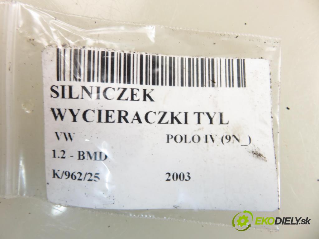 VW POLO (9N_) HB 2003 40,00 1.2 - BMD 1198,00 motorek stěrače ZADNÍ: 6Q6955711A ; 0390201