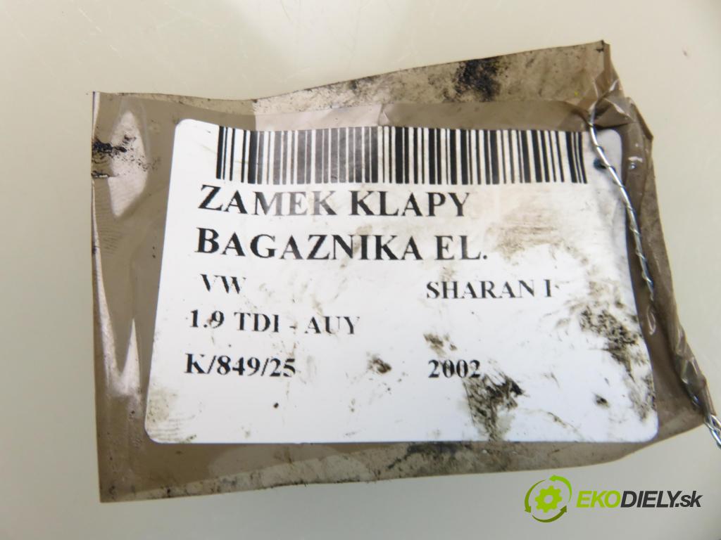 VW SHARAN (7M8, 7M9, 7M6) MINIVAN 2002 85,00 1.9 TDI PD 115 - AUY 1896,00 zámok dveří kufr EL.