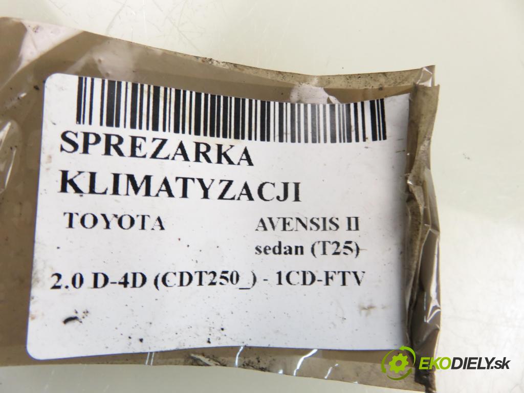 TOYOTA AVENSIS sedan (_T25_) SEDAN 2003 85,00 2.0 D-CAT 116- 1CD-FTV 1995,00 KOMPRESOR: klimatizace 4471808640 (Kompresory)