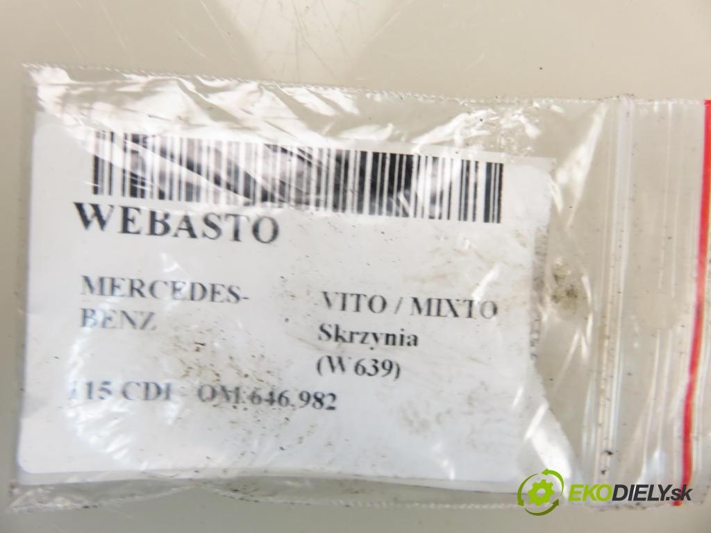 MERCEDES-BENZ VITO / MIXTO Skrzynia (W639) FURGON 2004 110,00 115 CDI 150 - OM 646.982 2148,00 Webasto 252196 (Webasto ohřívače)