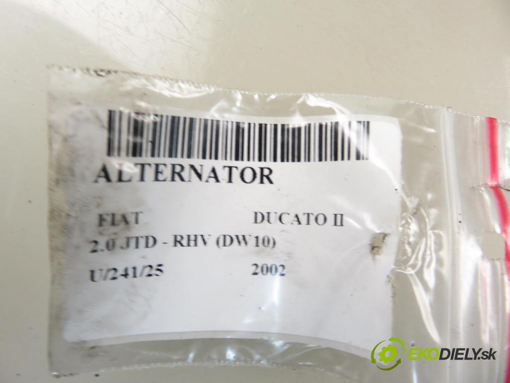 FIAT DUCATO (230_) FURGON 2002 62,00 2.0 JTD - RHV (DW10) 1997,00 Alternátor 9621791480 ; 0124615002 (Alternátor)