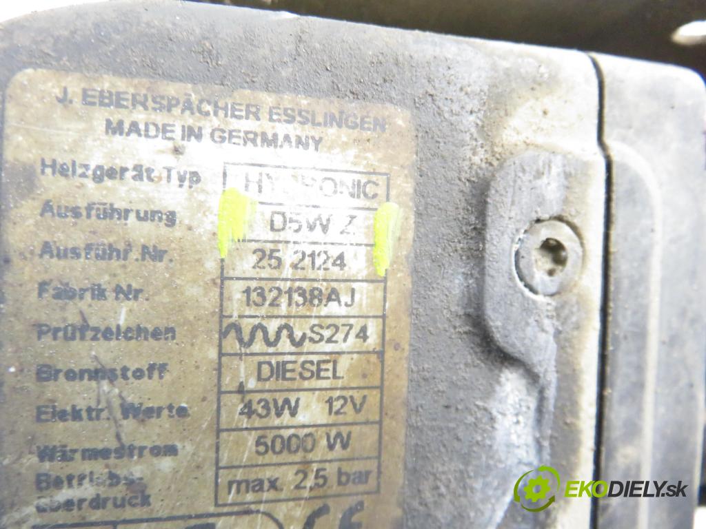 MERCEDES-BENZ VITO Autobus (638) BUS 2001 90,00 112 CDI 2.2 122  - OM 611.980 2151,00 Webasto 6388351901 ; D5WZ (Webasto ohřívače)