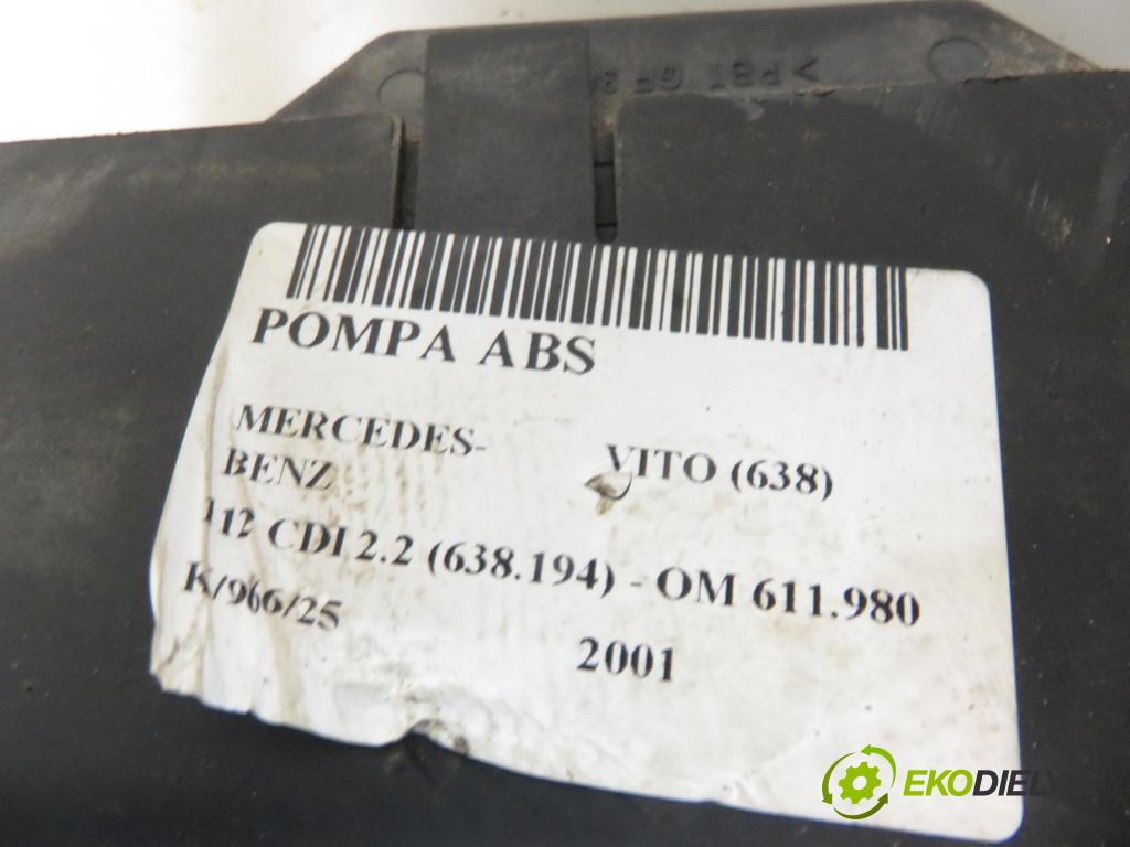 MERCEDES-BENZ VITO Autobus (638) BUS 2001 90,00 112 CDI 2.2 122  - OM 611.980 2151,00 Pumpa ABS 0004461289 ; 0265224017 ; 0265900012 (Pumpa ABS)