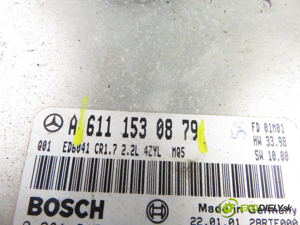 MERCEDES-BENZ VITO Autobus (638) BUS 2001 90,00 112 CDI 2.2 122 - OM 611.980 2151,00 Riadiaca jednotka Motor 6111530879