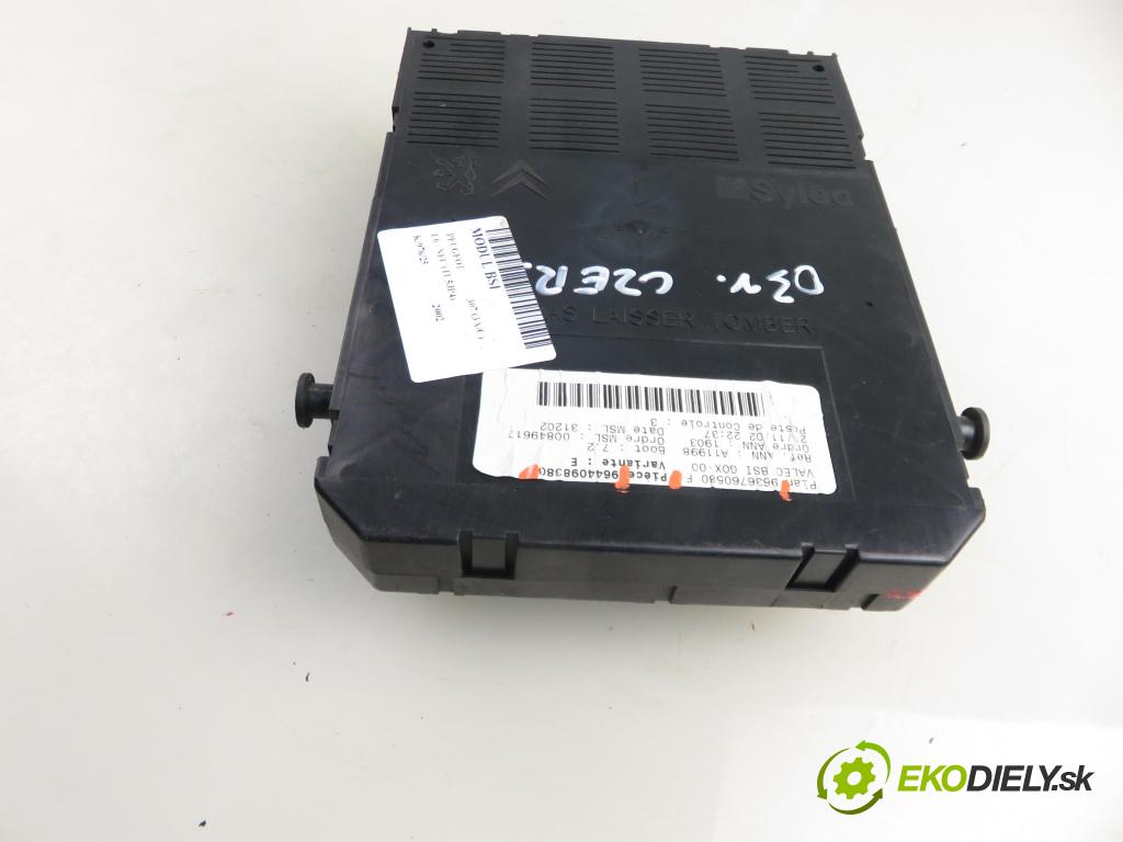 PEUGEOT 307 (3A/C) HB 2002 81,00 1.6 - NFU (TU5JP4) 1587,00 MODUL BSI 9636760580F ; 9644098380