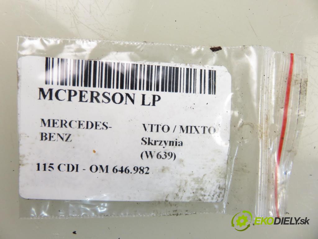 MERCEDES-BENZ VITO / MIXTO Skrzynia (W639) FURGON 2004 110,00 115 CDI 150 - OM 646.982 2148,00 MCPERSON LP 051700314396 ; 051700002938