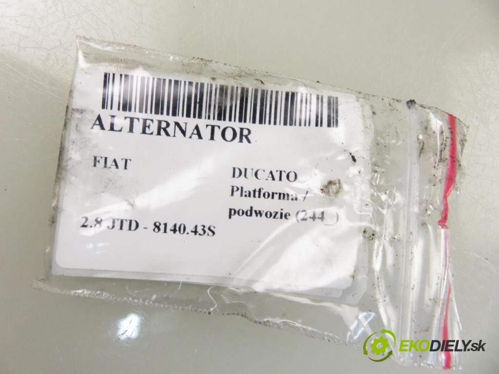 FIAT DUCATO Platforma / podwozie (244_) KABINA/PLATFORMA 2005 94,00 2.8 JTD 2798,00 Alternátor 500371244 (Alternátor)