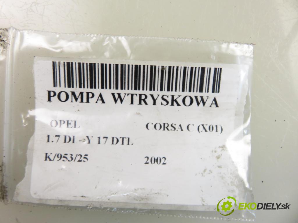 OPEL CORSA C (X01) HB 2002 48,00 1.7 DI - Y 17 DTL 1686,00 Pumpa vstrekovacia HU0965006002 ; 8971852422 (Vstrekovacie čerpadlo)