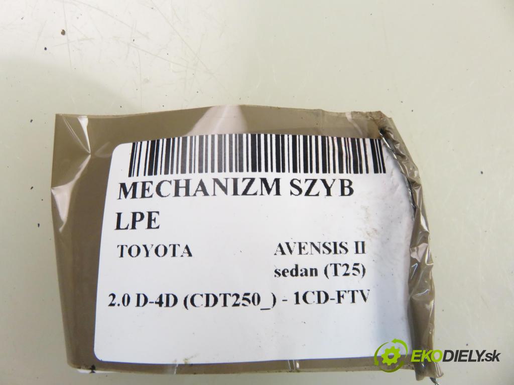 TOYOTA AVENSIS sedan (_T25_) SEDAN 2003 85,00 2.0 D-CAT 116- 1CD-FTV 1995,00 mechanismus oken 0130822031