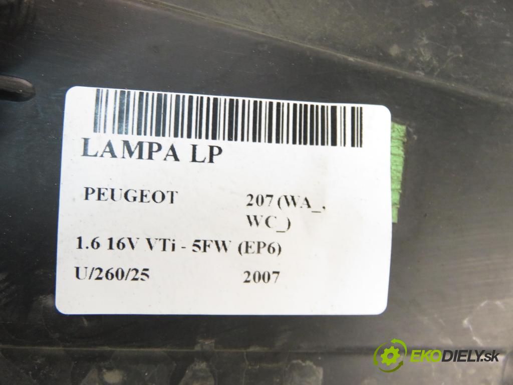PEUGEOT 207 (WA_, WC_) HB 2007 88,00 1.6 16V VTi - 5FW (EP6) 1598,00 Svetlo LP 89900880