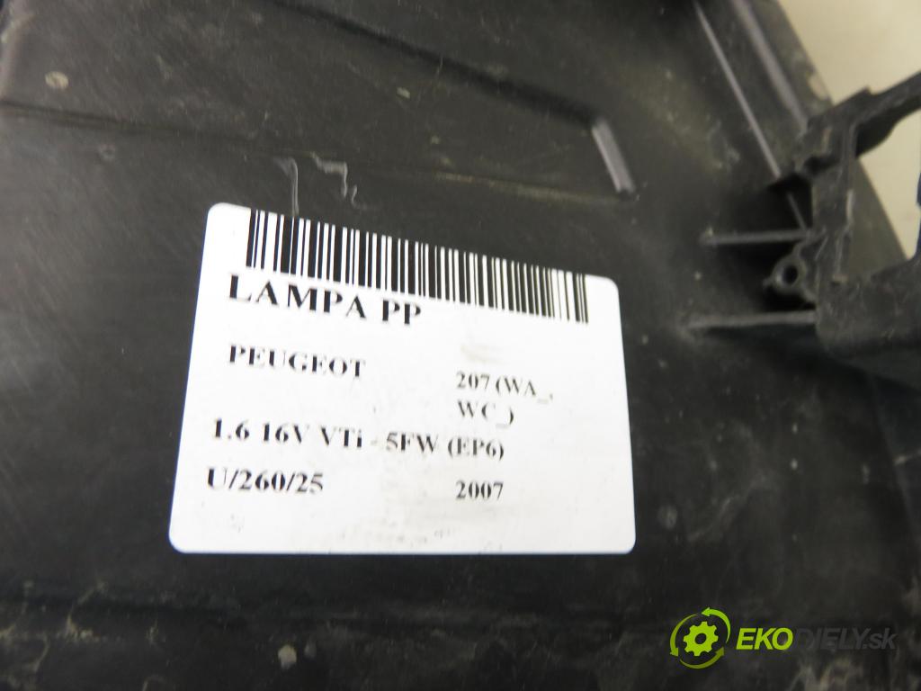 PEUGEOT 207 (WA_, WC_) HB 2007 88,00 1.6 16V VTi - 5FW (EP6) 1598,00 Svetlo PP 89900871