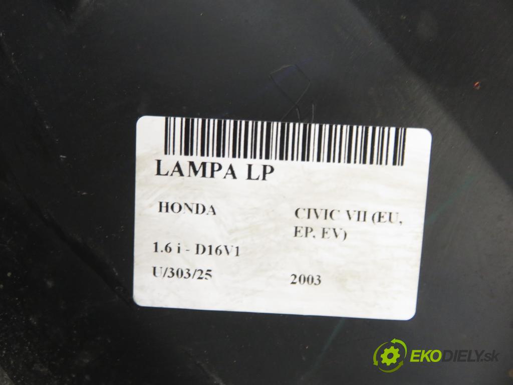 HONDA CIVIC VII Hatchback (EU, EP, EV) HB 2003 81,00 1.6 i - D16V1 1590,00 Svetlo LP