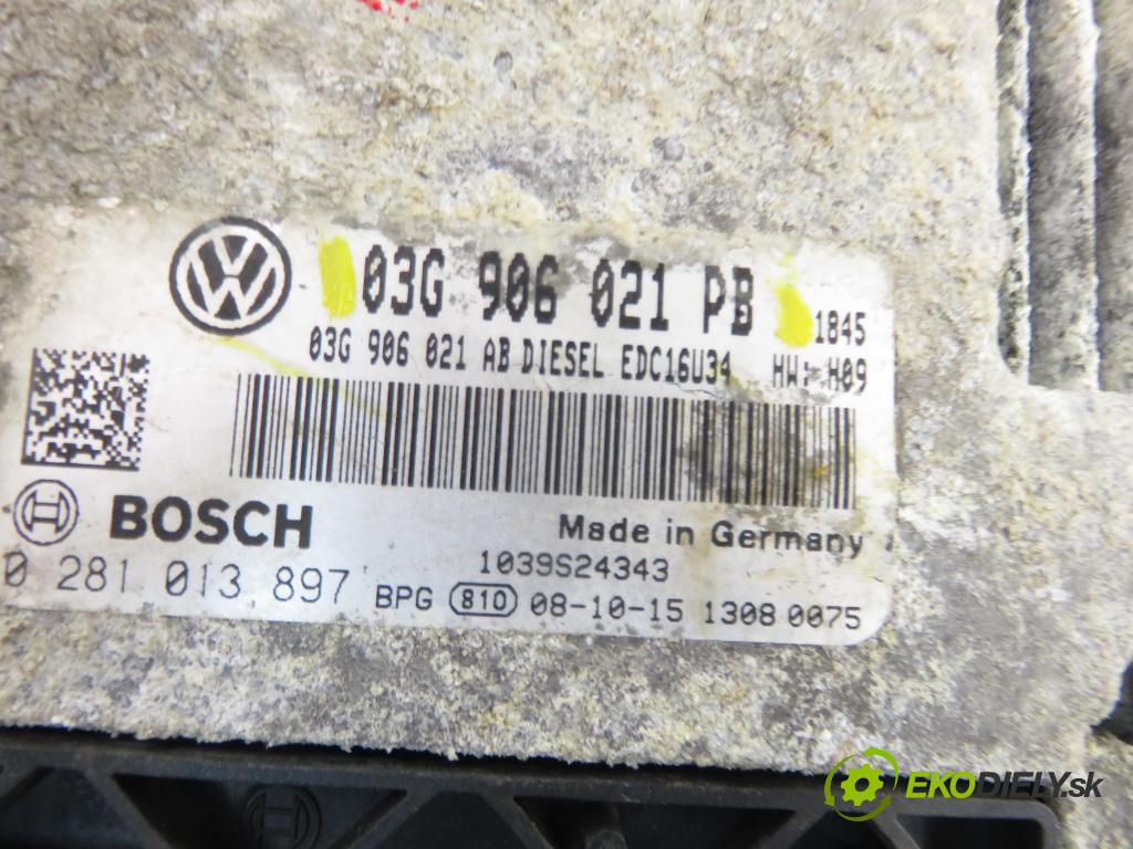 VW PASSAT B6 Variant (3C5) KOMBI 2008 77,00 1.9 TDI - BLS 1896,00 řídící jednotka motora 03G906021PB