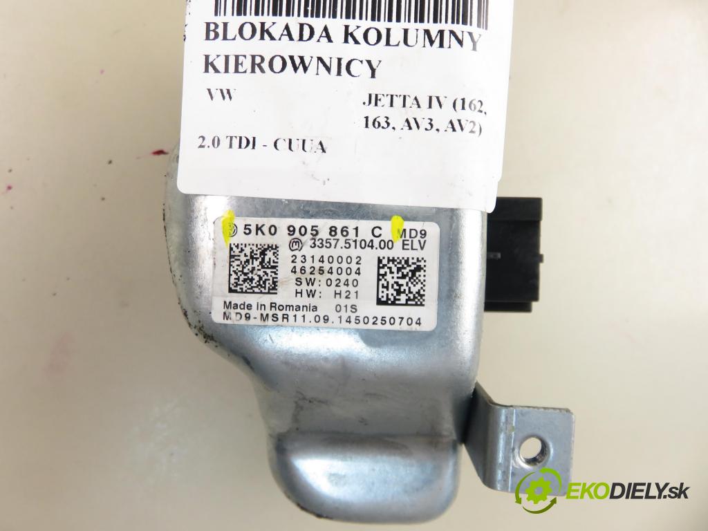 VW JETTA IV (162, 163, AV3, AV2) SEDAN 2014 81,00 2.0 TDI CR 110 - CUUA 1968,00 blokáda tyče volantu 5K0905861C