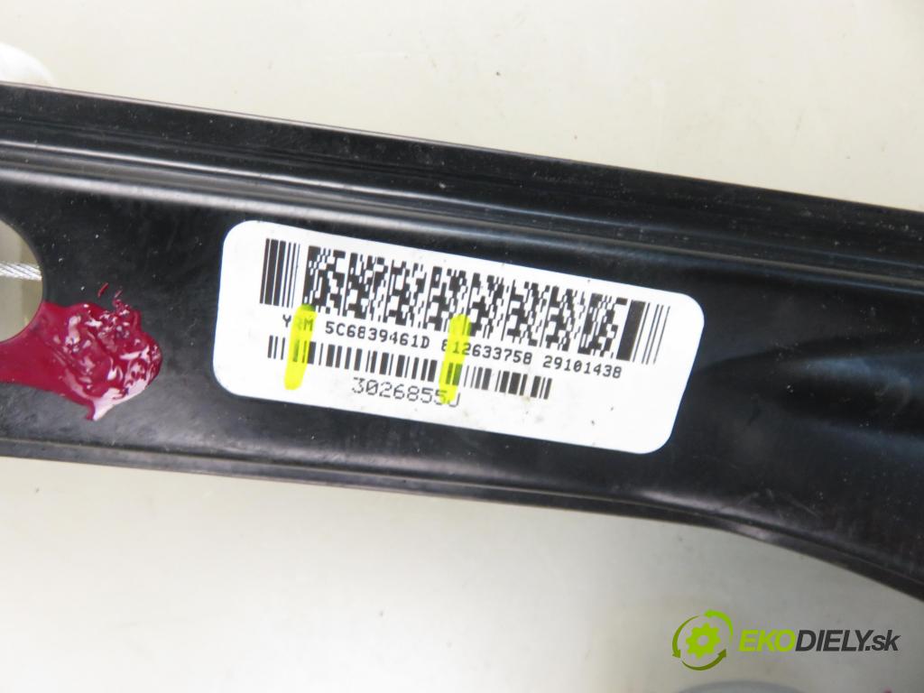 VW JETTA IV (162, 163, AV3, AV2) SEDAN 2014 81,00 2.0 TDI CR 110 - CUUA 1968,00 mechanismus oken LTE 6R0959811M ; 5C6839461D