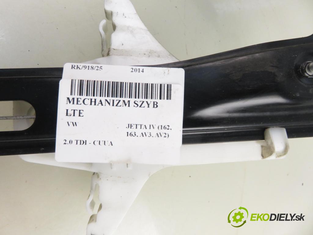 VW JETTA IV (162, 163, AV3, AV2) SEDAN 2014 81,00 2.0 TDI CR 110 - CUUA 1968,00 mechanismus oken LTE 6R0959811M ; 5C6839461D